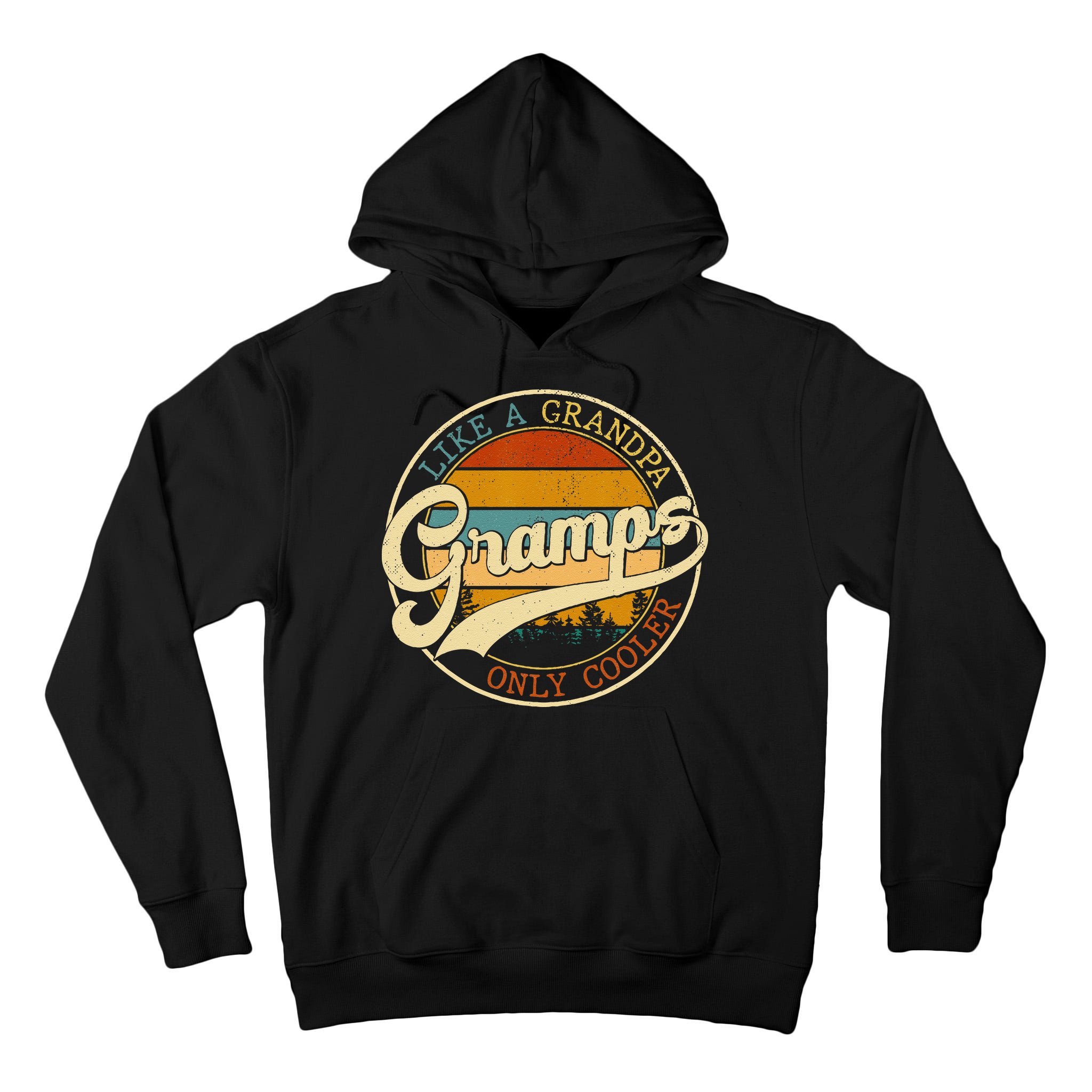 Vintage Gramps Like A Grandpa Only Cooler For Father Day Tall Hoodie