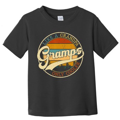 Vintage Gramps Like A Grandpa Only Cooler For Father Day Toddler T-Shirt