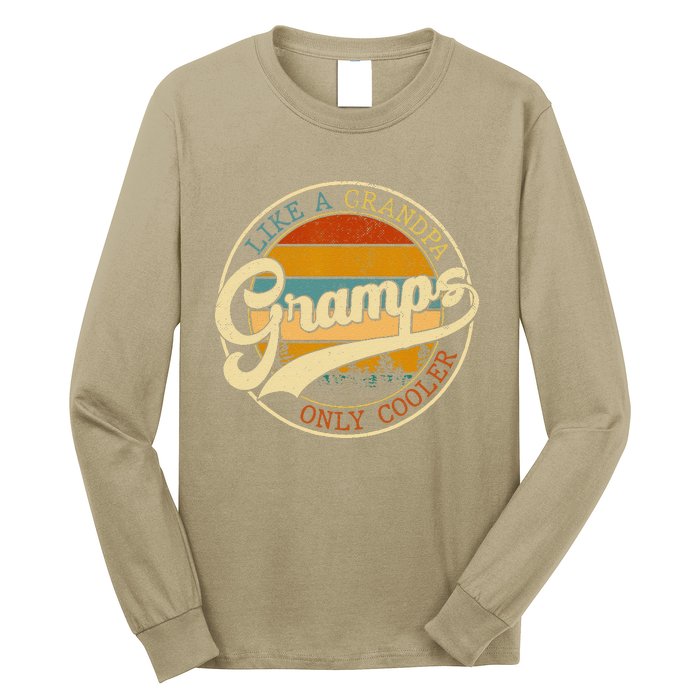 Vintage Gramps Like A Grandpa Only Cooler For Father Day Long Sleeve Shirt