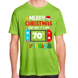 Video Game Lover Merry Christmas Yes ItS My 70th Birthday Gift Adult ChromaSoft Performance T-Shirt