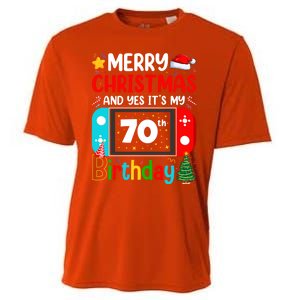 Video Game Lover Merry Christmas Yes ItS My 70th Birthday Gift Cooling Performance Crew T-Shirt