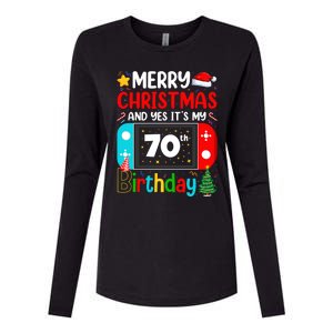 Video Game Lover Merry Christmas Yes ItS My 70th Birthday Gift Womens Cotton Relaxed Long Sleeve T-Shirt