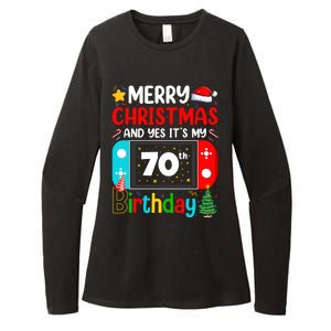 Video Game Lover Merry Christmas Yes ItS My 70th Birthday Gift Womens CVC Long Sleeve Shirt