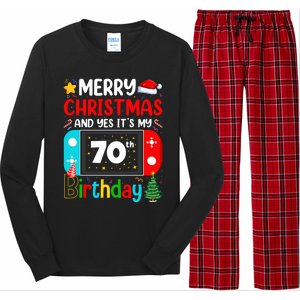 Video Game Lover Merry Christmas Yes ItS My 70th Birthday Gift Long Sleeve Pajama Set