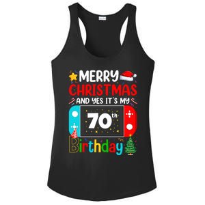 Video Game Lover Merry Christmas Yes ItS My 70th Birthday Gift Ladies PosiCharge Competitor Racerback Tank