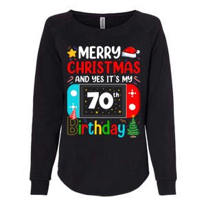 Video Game Lover Merry Christmas Yes ItS My 70th Birthday Gift Womens California Wash Sweatshirt