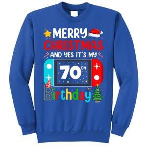 Video Game Lover Merry Christmas Yes ItS My 70th Birthday Gift Sweatshirt