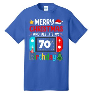 Video Game Lover Merry Christmas Yes ItS My 70th Birthday Gift Tall T-Shirt