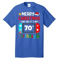 Video Game Lover Merry Christmas Yes ItS My 70th Birthday Gift Tall T-Shirt