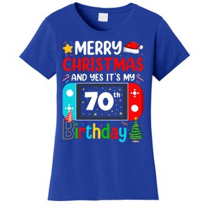 Video Game Lover Merry Christmas Yes ItS My 70th Birthday Gift Women's T-Shirt