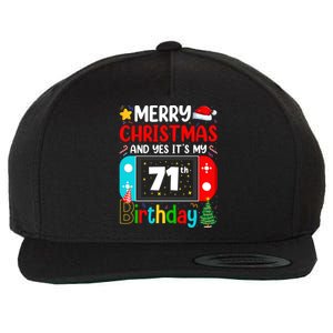 Video Game Lover Merry Christmas Yes ItS My 71th Birthday Cute Gift Wool Snapback Cap