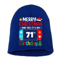 Video Game Lover Merry Christmas Yes ItS My 71th Birthday Cute Gift Short Acrylic Beanie