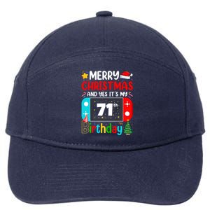 Video Game Lover Merry Christmas Yes ItS My 71th Birthday Cute Gift 7-Panel Snapback Hat