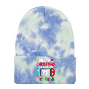 Video Game Lover Merry Christmas Yes ItS My 71th Birthday Cute Gift Tie Dye 12in Knit Beanie