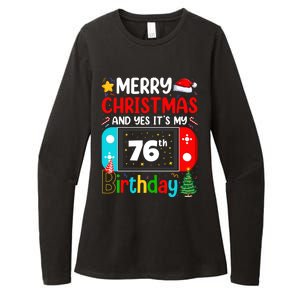 Video Game Lover Merry Christmas Yes ItS My 76th Birthday Gift Womens CVC Long Sleeve Shirt