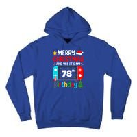 Video Game Lover Merry Christmas Yes ItS My 78th Birthday Great Gift Tall Hoodie