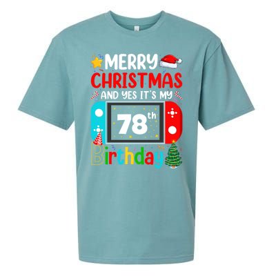 Video Game Lover Merry Christmas Yes ItS My 78th Birthday Great Gift Sueded Cloud Jersey T-Shirt