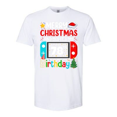 Video Game Lover Merry Christmas Yes ItS My 78th Birthday Great Gift Softstyle® CVC T-Shirt