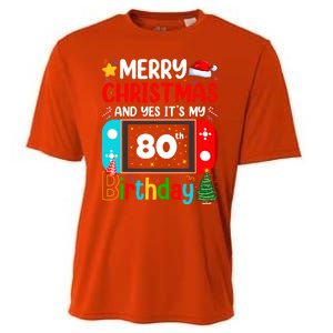 Video Game Lover Merry Christmas Yes ItS My 80th Birthday Gift Cooling Performance Crew T-Shirt