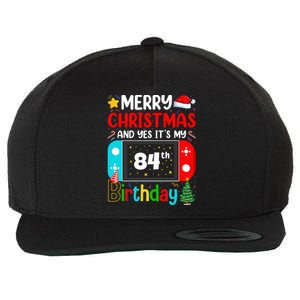 Video Game Lover Merry Christmas Yes ItS My 84th Birthday Gift Wool Snapback Cap