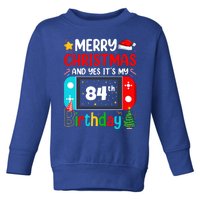 Video Game Lover Merry Christmas Yes ItS My 84th Birthday Gift Toddler Sweatshirt