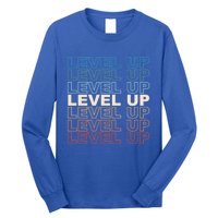 Vintage Gamer Level Up Video Game Lover Retro Gaming Gift Long Sleeve Shirt