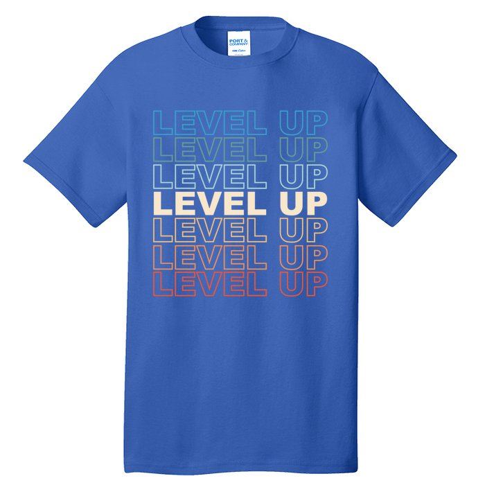 Vintage Gamer Level Up Video Game Lover Retro Gaming Gift Tall T-Shirt