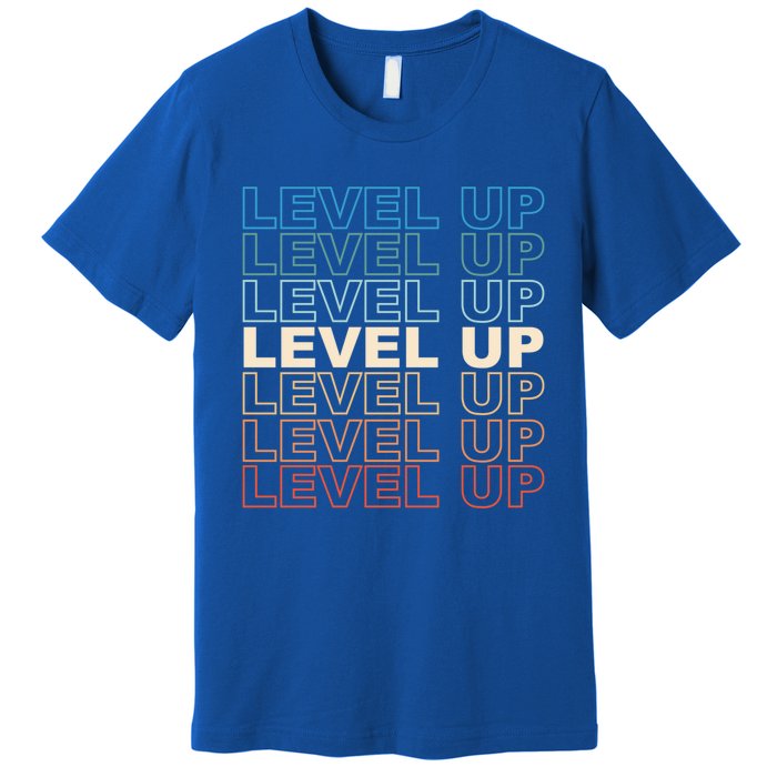 Vintage Gamer Level Up Video Game Lover Retro Gaming Gift Premium T-Shirt