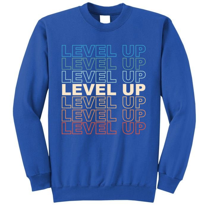 Vintage Gamer Level Up Video Game Lover Retro Gaming Gift Tall Sweatshirt