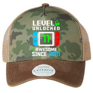 Video Game Level 11 Unlocked 11th Birthday Legacy Tie Dye Trucker Hat