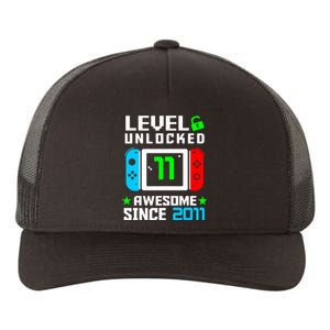 Video Game Level 11 Unlocked 11th Birthday Yupoong Adult 5-Panel Trucker Hat