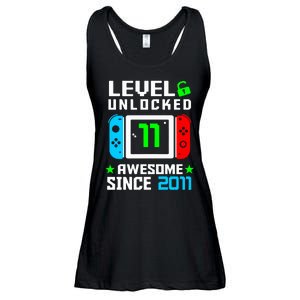 Video Game Level 11 Unlocked 11th Birthday Ladies Essential Flowy Tank