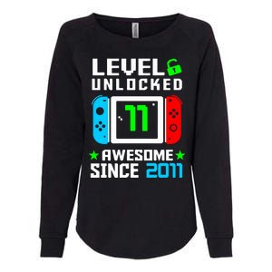 Video Game Level 11 Unlocked 11th Birthday Womens California Wash Sweatshirt