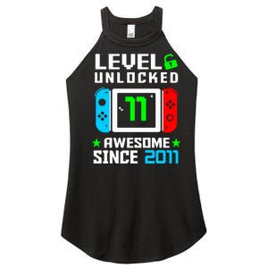 Video Game Level 11 Unlocked 11th Birthday Women's Perfect Tri Rocker Tank