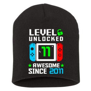 Video Game Level 11 Unlocked 11th Birthday Short Acrylic Beanie