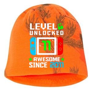 Video Game Level 11 Unlocked 11th Birthday Kati - Camo Knit Beanie