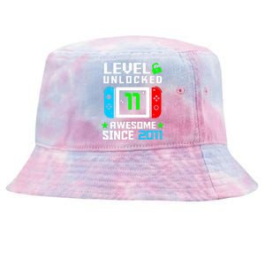 Video Game Level 11 Unlocked 11th Birthday Tie-Dyed Bucket Hat