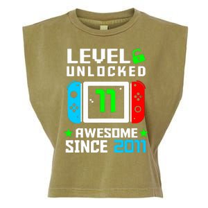 Video Game Level 11 Unlocked 11th Birthday Garment-Dyed Women's Muscle Tee