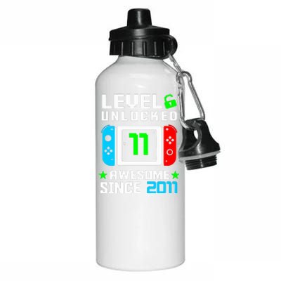 Video Game Level 11 Unlocked 11th Birthday Aluminum Water Bottle 