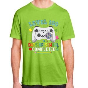 Video Game Level 100 Days Of School Completed Adult ChromaSoft Performance T-Shirt