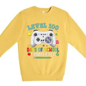 Video Game Level 100 Days Of School Completed Premium Crewneck Sweatshirt