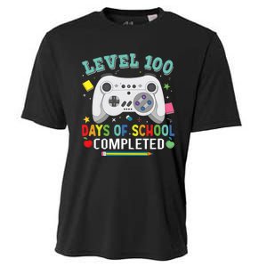 Video Game Level 100 Days Of School Completed Cooling Performance Crew T-Shirt