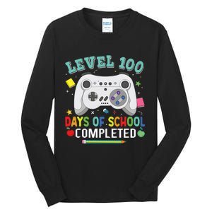 Video Game Level 100 Days Of School Completed Tall Long Sleeve T-Shirt