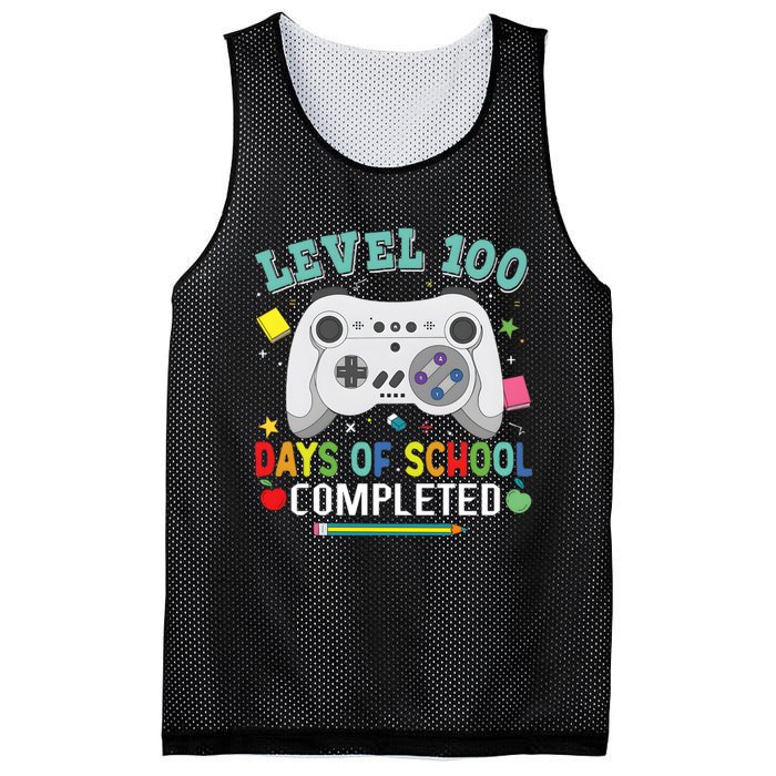 Video Game Level 100 Days Of School Completed Mesh Reversible Basketball Jersey Tank