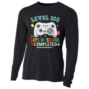 Video Game Level 100 Days Of School Completed Cooling Performance Long Sleeve Crew