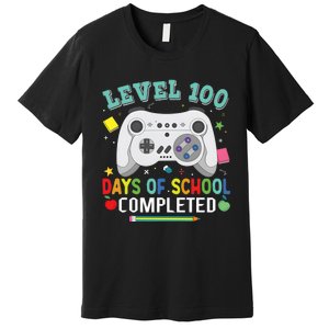 Video Game Level 100 Days Of School Completed Premium T-Shirt