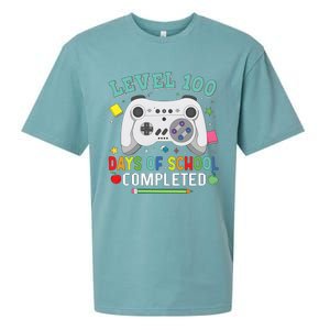 Video Game Level 100 Days Of School Completed Sueded Cloud Jersey T-Shirt