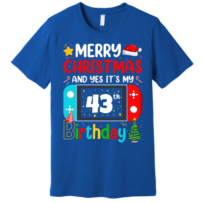 Video Game Lover Merry Christmas Yes ItS My 43th Birthday Great Gift Premium T-Shirt