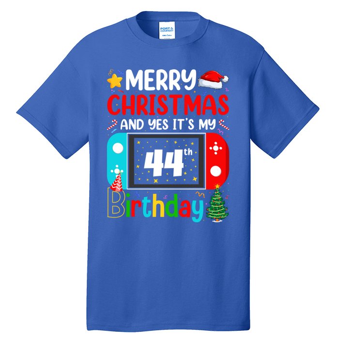 Video Game Lover Merry Christmas Yes ItS My 44th Birthday Cute Gift Tall T-Shirt