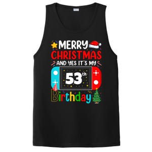 Video Game Lover Merry Christmas Yes ItS My 53th Birthday Funny Gift PosiCharge Competitor Tank